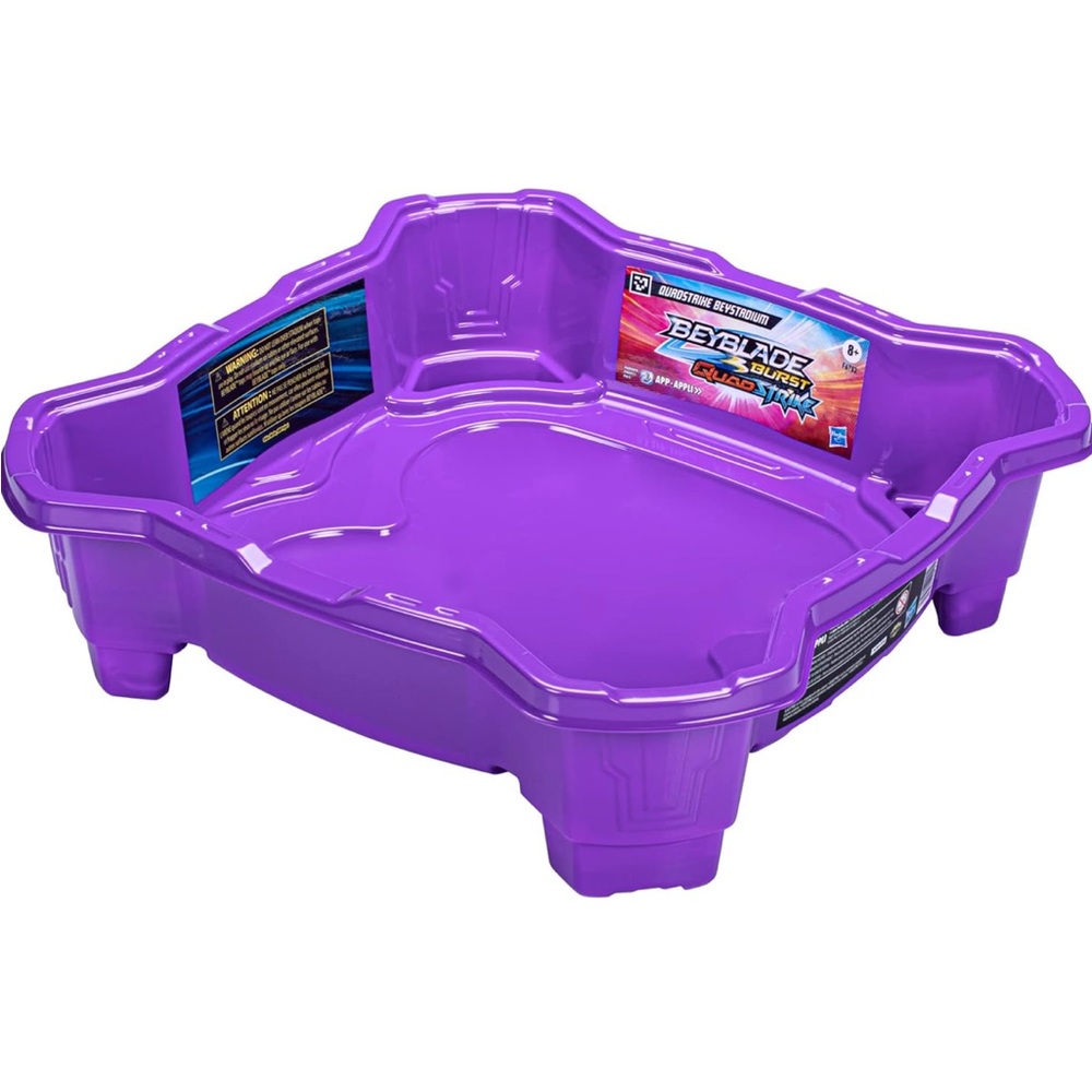 NWT 4pc BEYBLADE Burst QuadStrike Beystadium, purple Battle Game Stadium